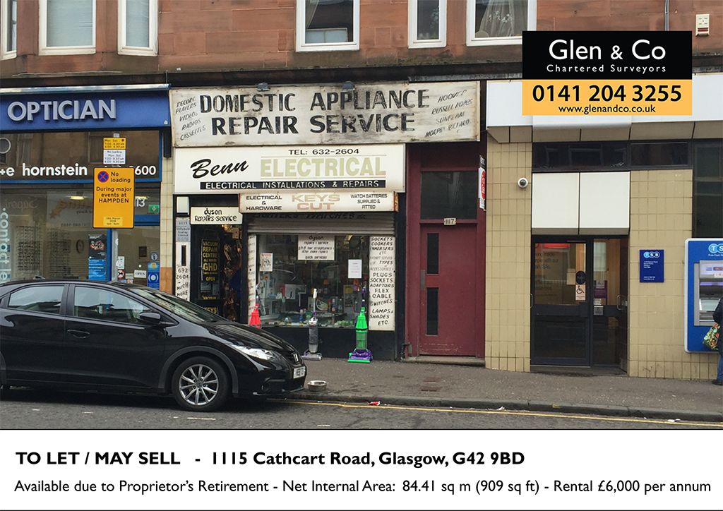 Available Shop & Commercial Property Units to let in West Central Scotland