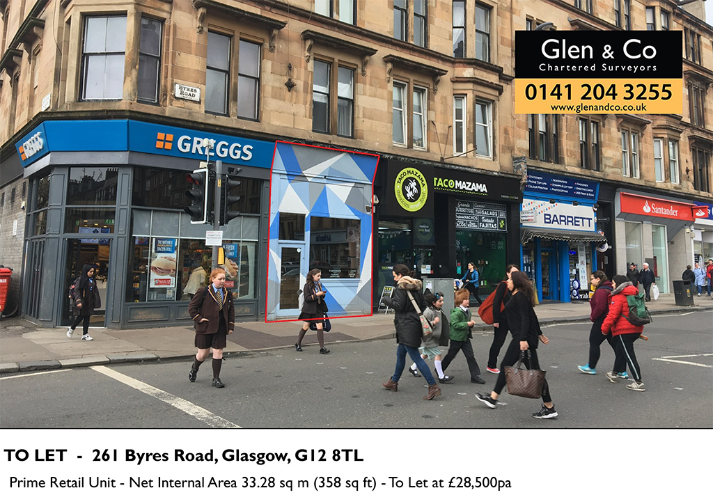 Available Shop & Commercial Property Units to let in West Central Scotland
