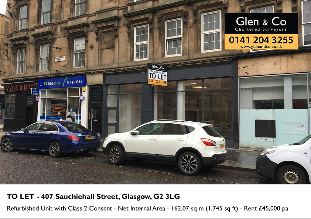 Available Shop & Commercial Property Units to let in West Central Scotland